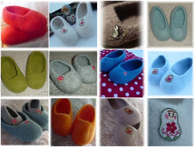Des paires de chaussons