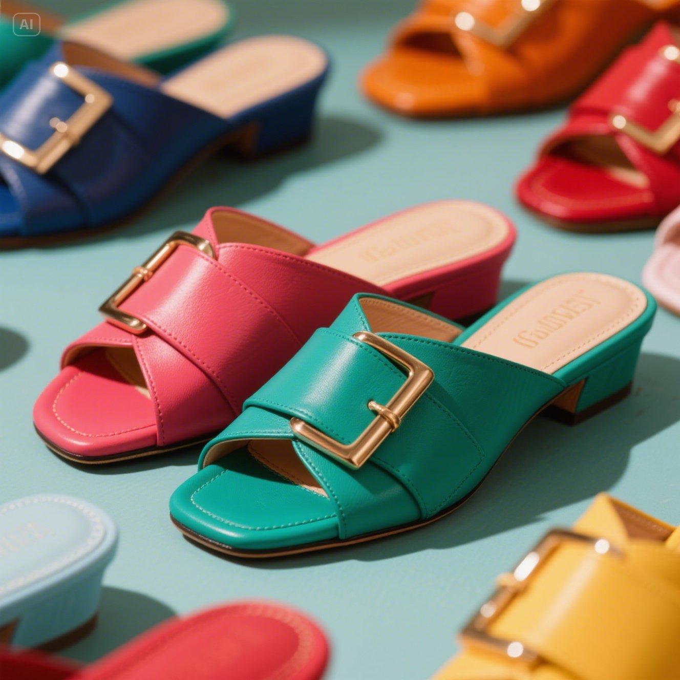 Des mules colorées